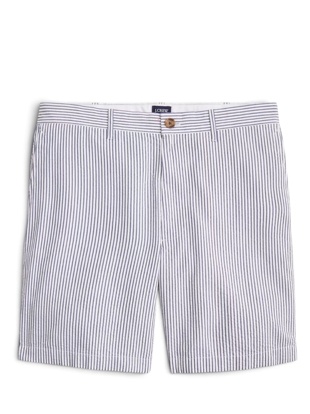 J.Crew 7" Blue White Striped Stretch Seersucker Shorts Size 28